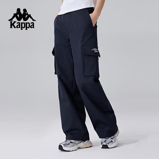 Kappa卡帕背靠背新款运动长裤弹力裤子女款休闲裤复古直筒工装裤K0F22AX01 商品图1