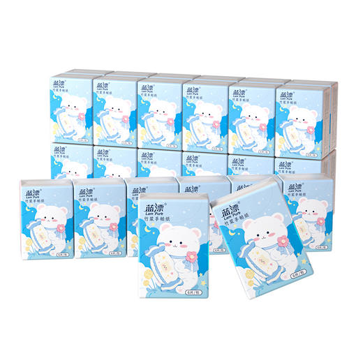 「19.9到手60包」蓝漂竹浆本色迷你手帕纸 便捷式小包居家日用纸巾 商品图4