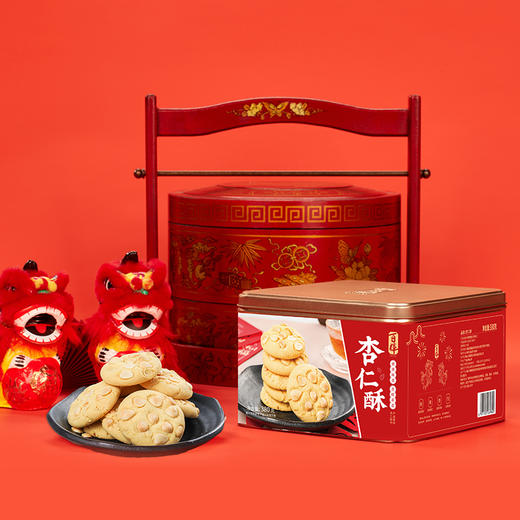 杏仁酥380g 甄选上乘好食材 满满的杏仁粒 色泽金黄 蛋香浓郁 入口松脆 商品图3