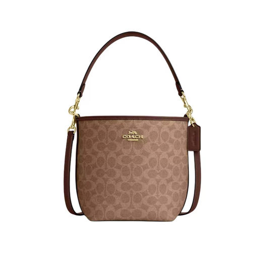 COACH蔻驰 City 17 老花满印金属徽标 标志性涂层帆布 帆布包手提单肩包 小号 女款 三色可选 商品图1