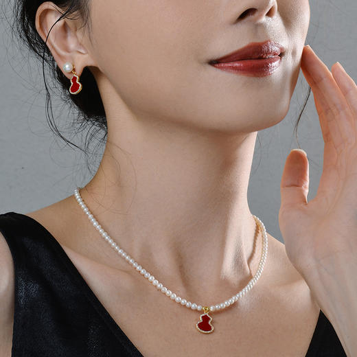 MANREYA玛芮雅新年珍珠首饰系列丨葫芦、醒狮造型设计款+淡水珍珠，寓意满满 商品图0