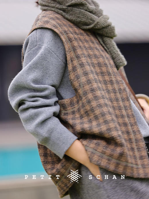 PETIT SCHAN小闪 CLO#654 take it easy 偶闲 纯羊毛高克重极简廓形针织卫衣 商品图2