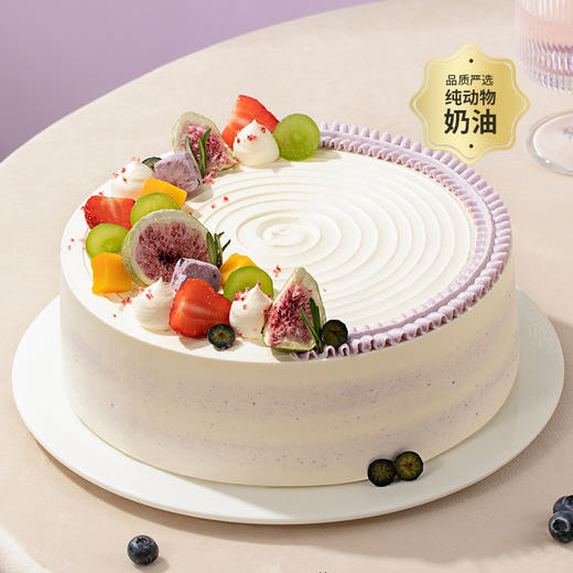 【新品推荐】[芋]见花果巧克力摩卡脆夹心，缤纷鲜果动物奶油下午茶蛋糕 商品图0