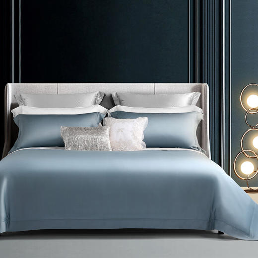 【分仓直发包邮】水星家纺臻·卡洛斯100支长绒棉贡缎抗菌四件套129126 商品图0