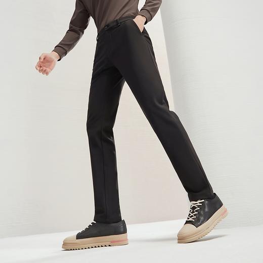 【复合加绒】柒牌男士休闲裤2024冬季厚款舒适保暖商务百搭直筒裤127H72340 商品图1