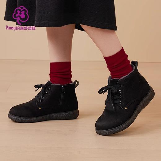 Pansy 雪地靴女加绒加厚保暖短靴棉鞋高帮冬季4195 商品图0