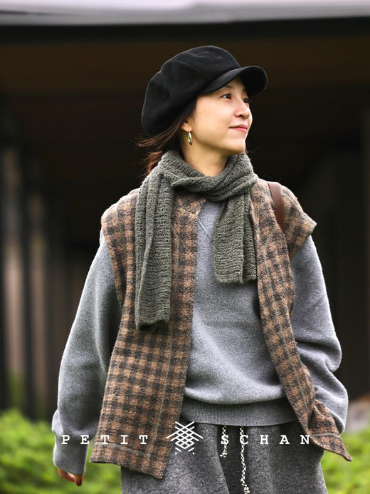 PETIT SCHAN小闪 CLO#654 take it easy 偶闲 纯羊毛高克重极简廓形针织卫衣 商品图0