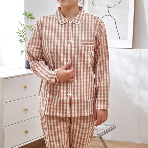 无*良品同款 情侣款水洗棉长袖家居服套装 商品图8