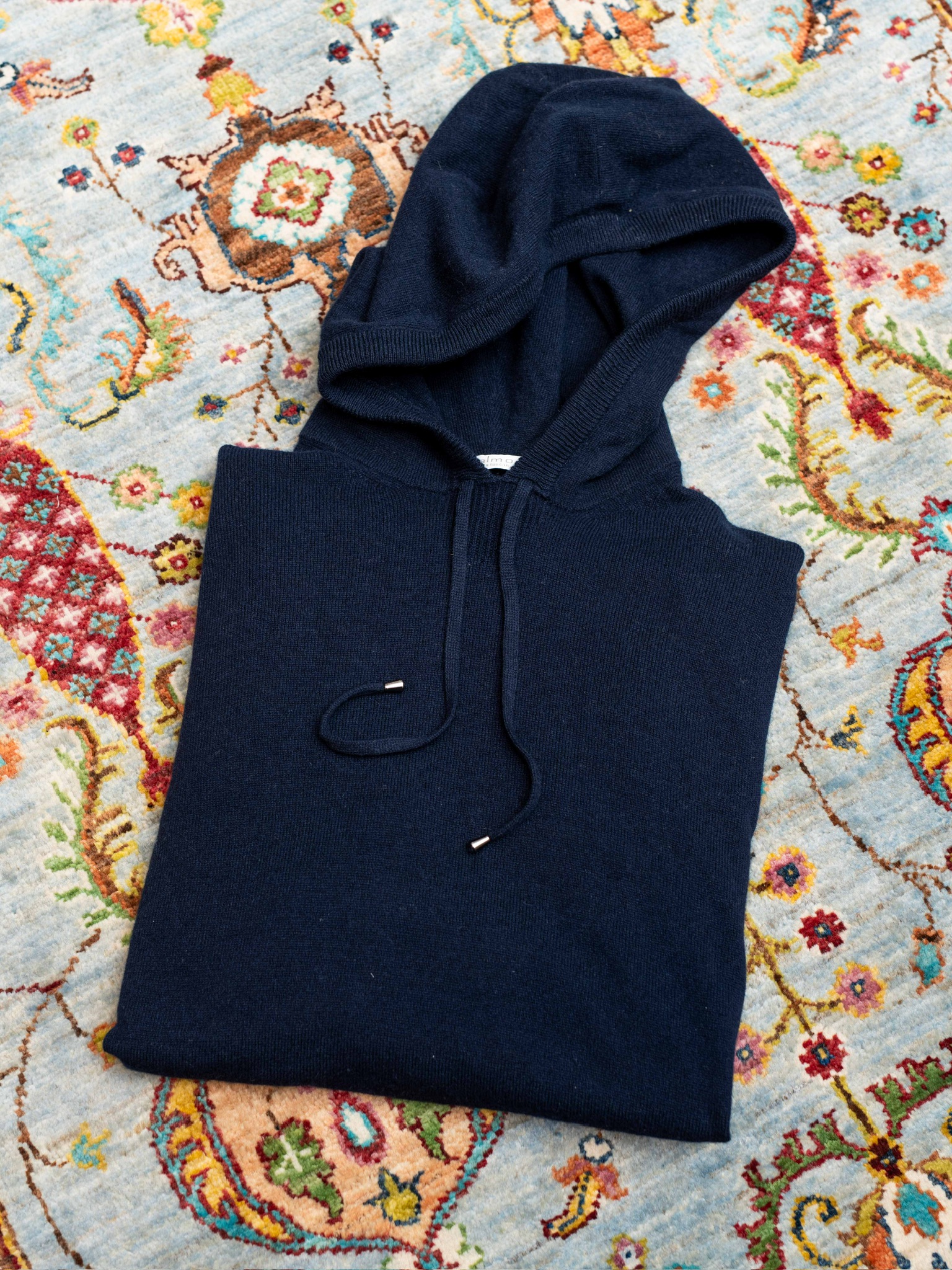 Dalmo 藏蓝羊绒帽衫