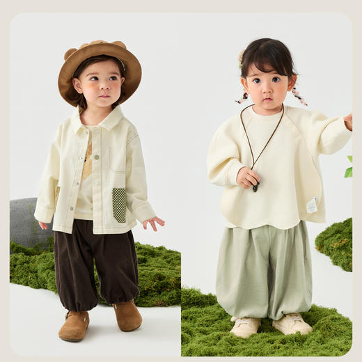 【泡泡裤】迷你巴拉男女童裤子2025春新品儿童宽松灯芯绒长裤 商品图2