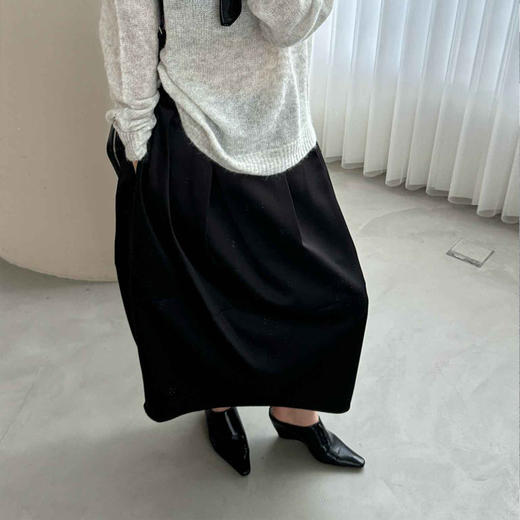 【顺丰包邮】40209 洛诗琳简约显瘦设计感郁金香花苞半身裙女2492 商品图3