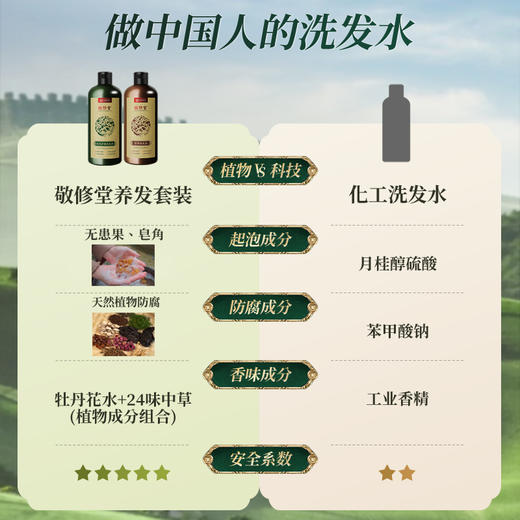 【购物先领券】敬修堂百草头皮护理套去屑止痒植24味中草药配方强韧固发 到手2瓶（380ml+380ml）滋养头皮强根固发 效期27年5月 商品图2
