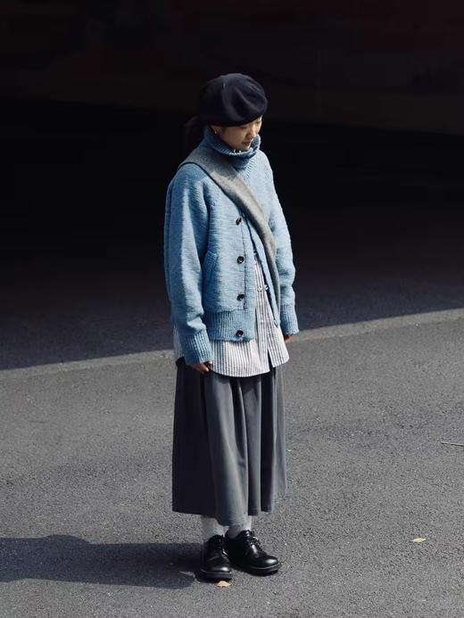 步履不停/4D13234C/立领短款羊毛针织开衫外套上衣 商品图0