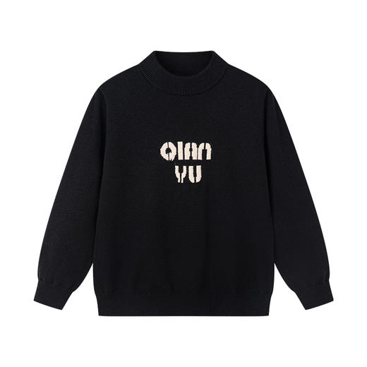 笛莎千与2024冬季新款男女童同款时尚字母提花针织衫 商品图4