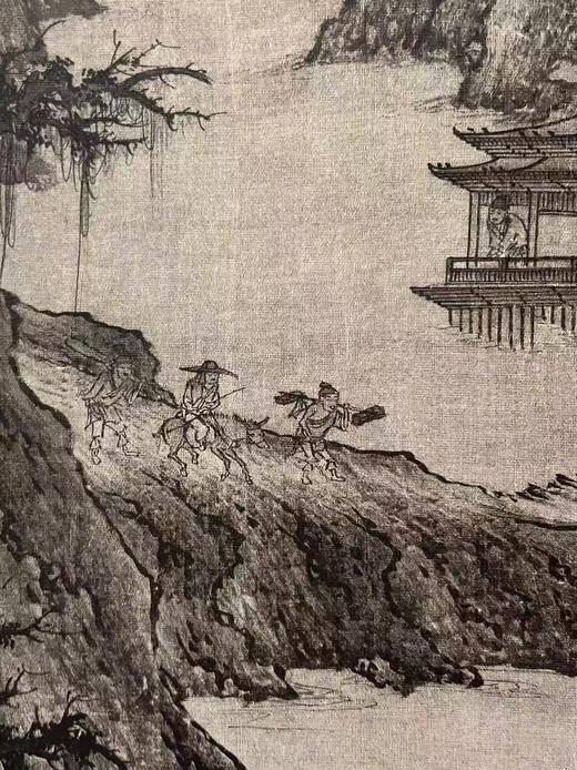 特别推荐：《宋 李成 萧寺晴峦图》全画尺寸为190cm60×，画心尺寸为纵111.4CM*56CM。售价228元 商品图4