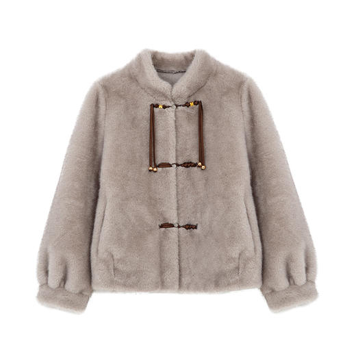 新中式仿貂绒外套 商品图1