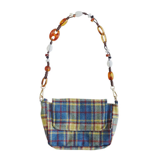 HUJI祤集Gemme单肩包插画冬日格纹 商品图1