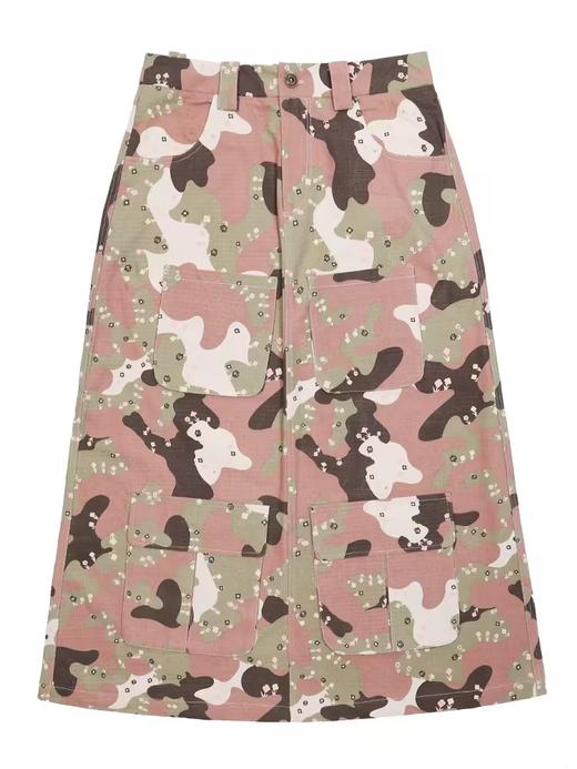 马得工地/MDGDQZ244388/复古街头A字粉格迷彩多口袋半身裙 商品图3