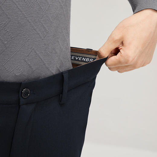 【含莱赛尔】柒牌男装休闲裤2024秋冬新品商务通勤上班厚款直筒裤127H72360 商品图2