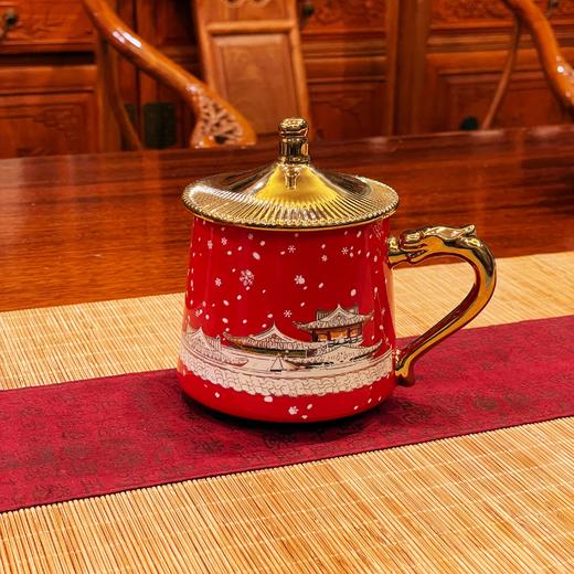 【父亲节礼物】金銮瑞雪感温变色杯百年故宫献礼茶杯博物馆文创杯子新年生日礼物 商品图3