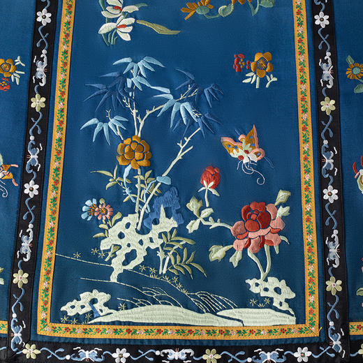 【林栖设计小店】（现货）青绿渐变马面裙国潮风绣花改良2025春季女装新中式半身裙子1951001 商品图6