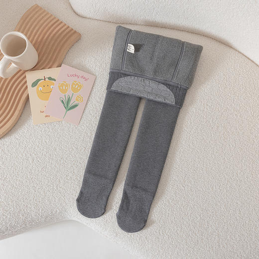 【品牌直发】【女童冬款加绒加厚の连裤袜~】女童打底裤 加绒加厚 秋冬保暖一体裤 棉质竖条纹 儿童九分踩脚连裤袜-QQ 商品图7