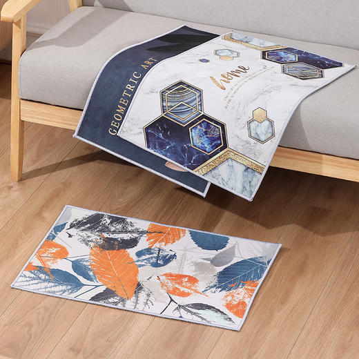 「9.9包邮！买2送1」水晶绒地垫进门入户门地毯浴室居家日用布艺卫生间门口吸水防滑脚垫子 商品图0