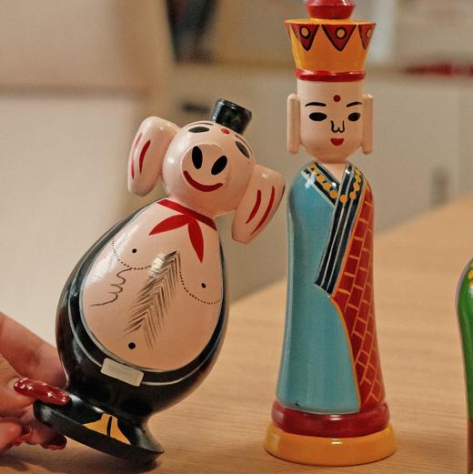 木旋玩具 手工传统木质益智玩具 西游记虎头棒槌中国娃娃送礼自用 商品图2