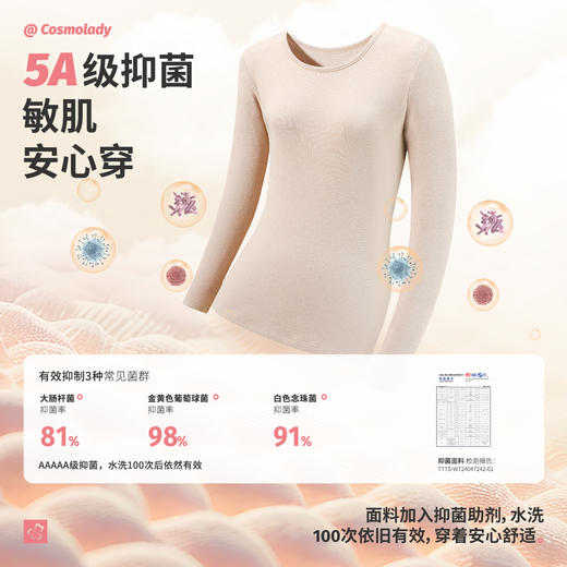 都市锋尚男士套装保暖衣圆领云彩绒男士保暖衣4WT1A9 商品图2