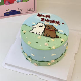 Q005（手绘小白狗）