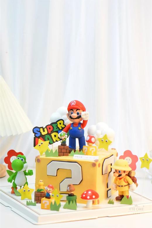 【超级马里奥】动物奶油、新鲜水果夹心，戚风蛋糕胚；在人生的道路上，蹦蹦跳跳~每天都是可可爱爱的存在~ 商品图1