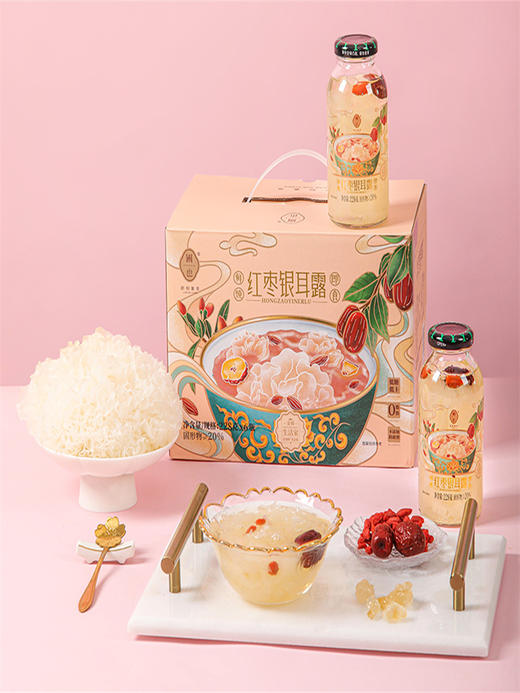 圃也家红枣银耳露0脂肪即食红枣枸杞银耳羹速食早餐白木耳银耳汤1368g 商品图1