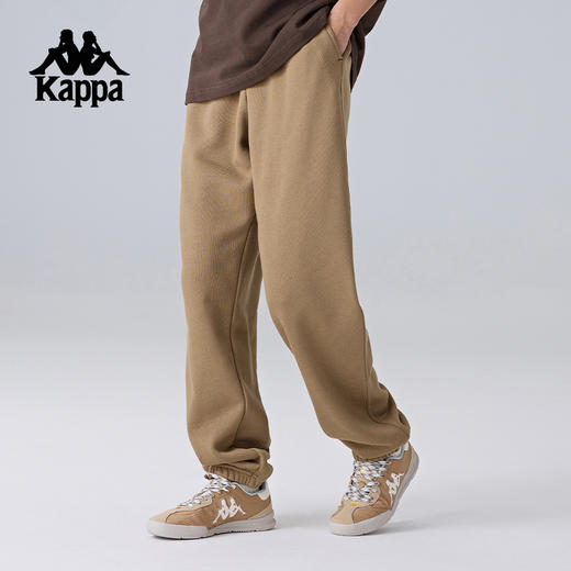 Kappa卡帕背靠背运动长裤新款纯棉裤子针织休闲裤男款收口束脚裤K0F12AK18 商品图1