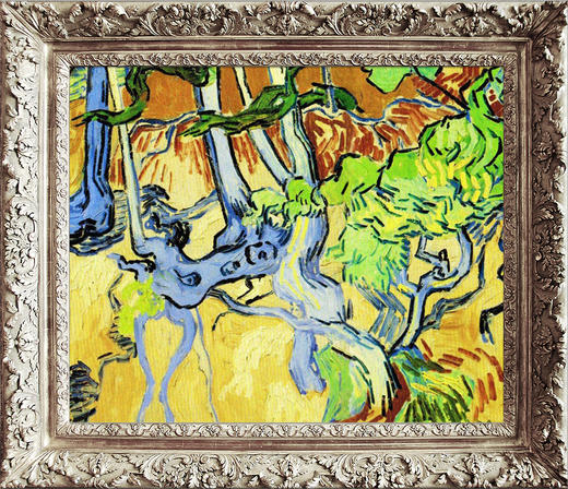 【伯妮斯茵】161D080--蓝色风衣--树根与树干--《生命之美-梵高的花园》 商品图10