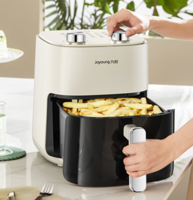 九阳（Joyoung）空气炸锅家用5L大容量不用翻面多功能 可视窗口 低音烘烤 蒸汽嫩烤KL50-V565  100123020402