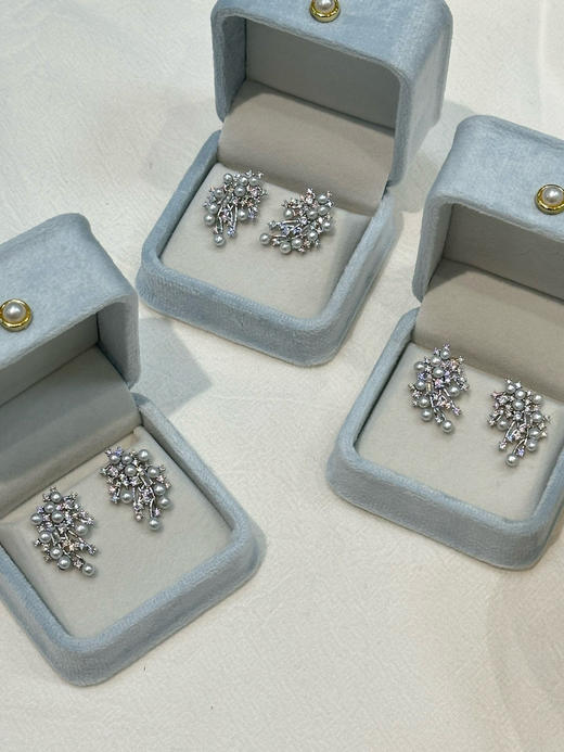 1127-2 璀璨星云耳环 HF同款 淡水无核 高亮珍珠 商品图9