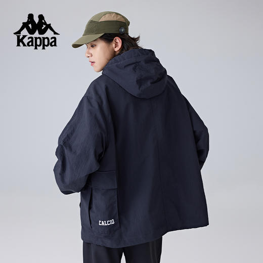 Kappa卡帕背靠背防泼水防风衣男新款户外休闲运动连帽外套夹克潮K0F12FJ18 商品图2