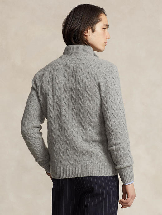 小马标 2024冬季新款 经典纽花 90%羊毛 高领半拉链套头针织衫 4色 PT-1177 商品图10