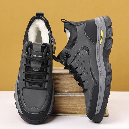 【羊毛内里】圣得西冬季加绒棉鞋中青年防滑耐磨登山鞋子2462964129 商品图1