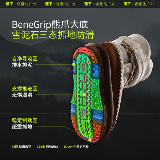 【上新！】女士户外保暖防滑气绒靴CL80824/男士CL80924(货号:CL80824/CL80924) 商品图2