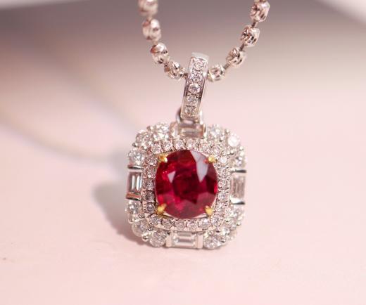 1.3ct刻面红宝石吊坠 商品图1