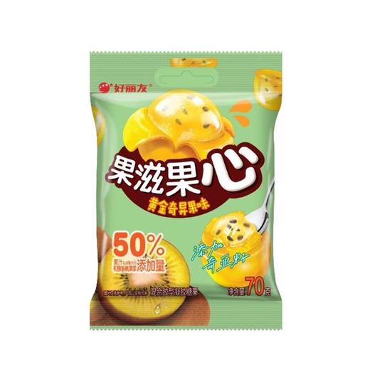 好丽友果滋果点 黄金奇异果味混合胶型凝胶糖果 70g/袋 商品图0