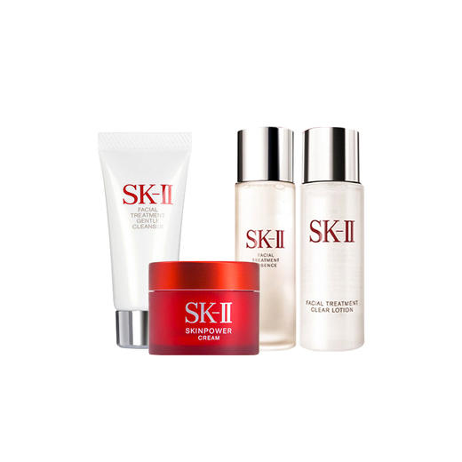 【一口价】SK-II 中样四件套（洗面奶20ml+清莹露30ml+神仙水30ml+面霜15ml） 商品图0