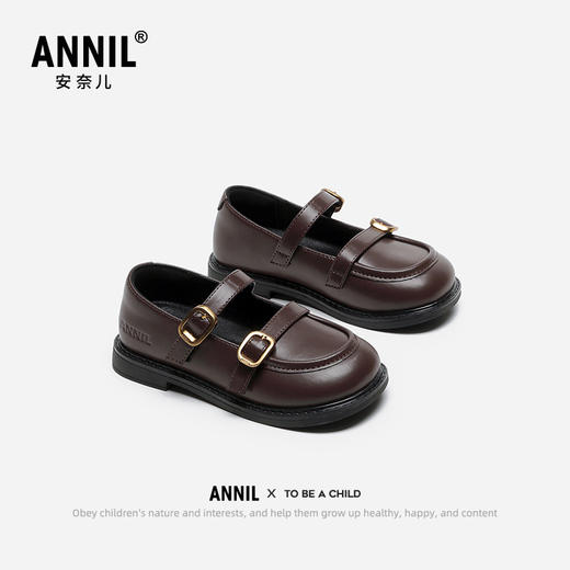 ANNIL/安奈儿童鞋浅口亲子鞋时尚百搭小皮鞋春秋软底玛丽珍公主鞋HM4301080 商品图1