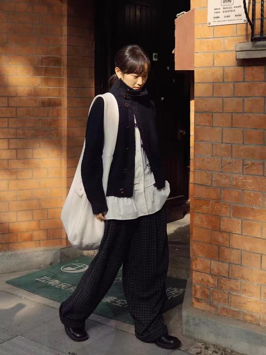 步履不停/4D13234C/立领短款羊毛针织开衫外套上衣 商品图3