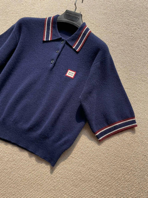 1127-9 渠道夯货 Miu25早春学院风系列羊绒羊毛Polo衫 商品图8