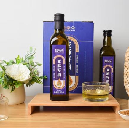 姚朵朵亚麻籽油1000ml盒装（500*2）-FN 商品图0