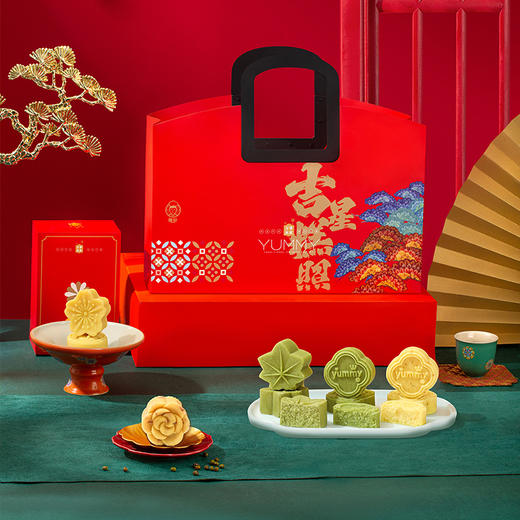 雅觅吉星糕照低糖豆糕礼盒低糖坚果酥点双拼零食中式糕点桃酥礼盒年货新春送礼合集 商品图9