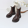 经典鲨2024冬季新款百搭圆头加绒保暖平底时尚短筒马丁靴女KW296-D58061 商品缩略图3
