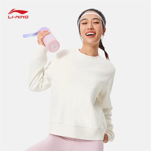 李宁健身系列女子加绒保暖套头卫衣AWDU638 商品图1